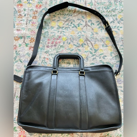 Vintage Coach Briefcase Style 5296 in Black Leather - Picture 2 of 16